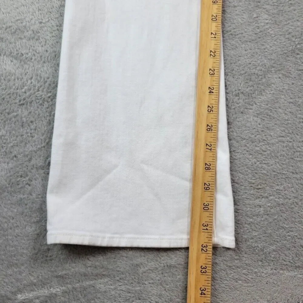 7 For All Mankind Jeans Women 32x32 White Original Bootcut Wide Baggy Y2K Skater - Picture 5 of 16